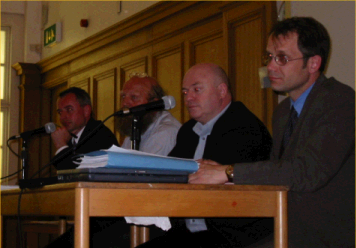 Simon Watkin, Douwe Korff, Simon Davies and Philippe Gerard answer audience questions